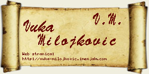 Vuka Milojković vizit kartica